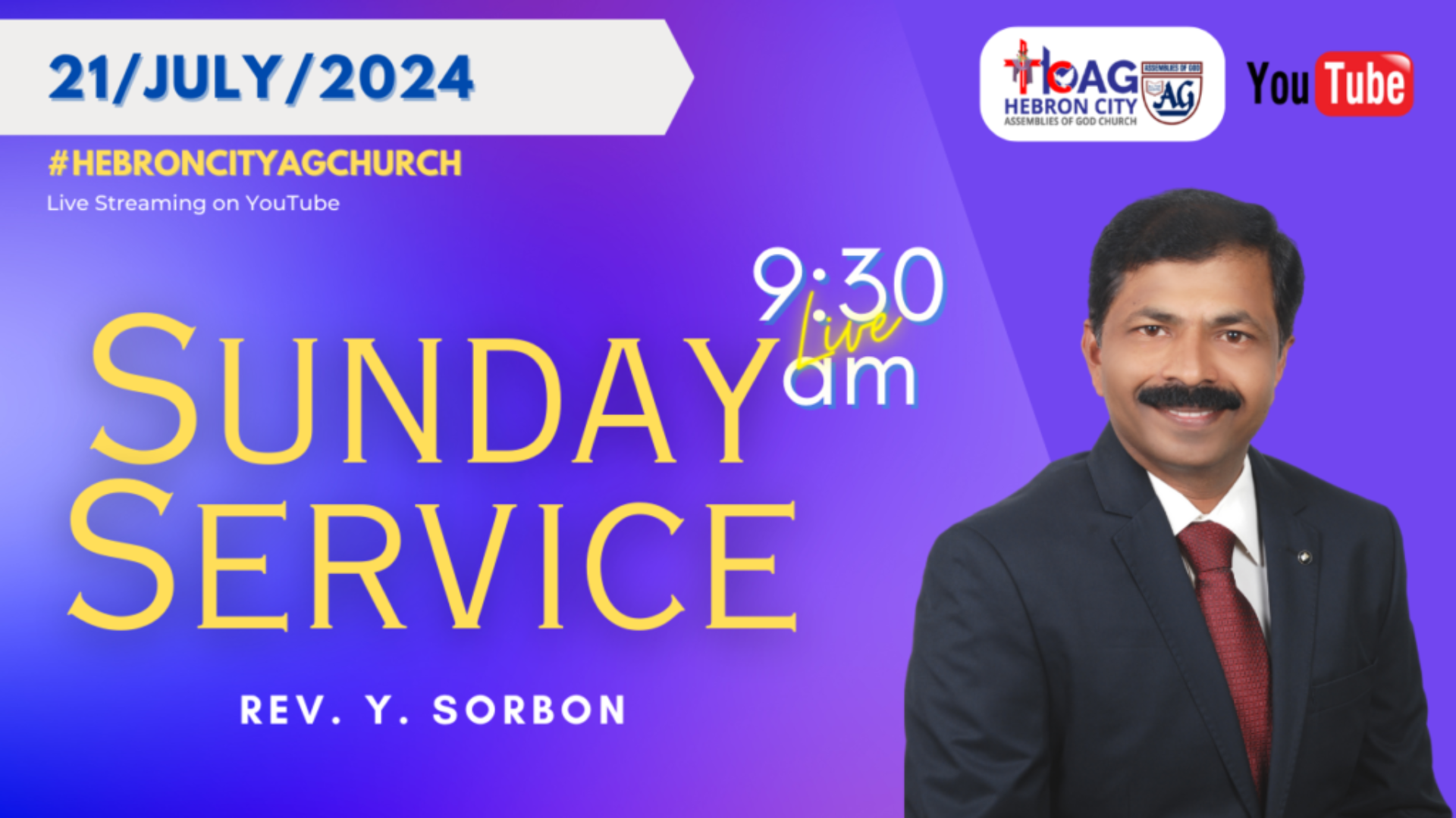 Sunday Service New 21 July 2024